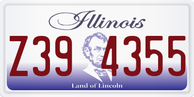IL license plate Z394355