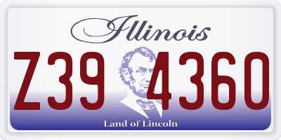 IL license plate Z394360