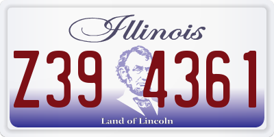 IL license plate Z394361