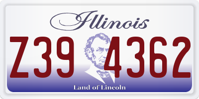 IL license plate Z394362
