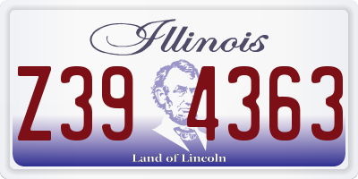 IL license plate Z394363