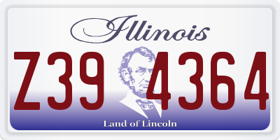 IL license plate Z394364