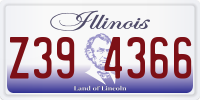 IL license plate Z394366