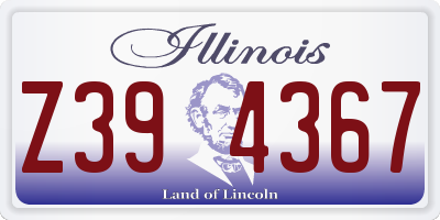 IL license plate Z394367