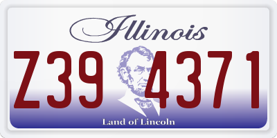 IL license plate Z394371