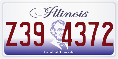 IL license plate Z394372
