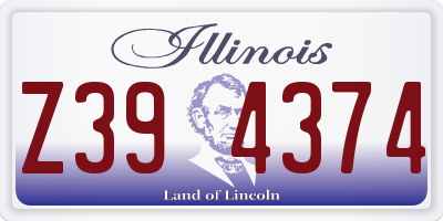 IL license plate Z394374