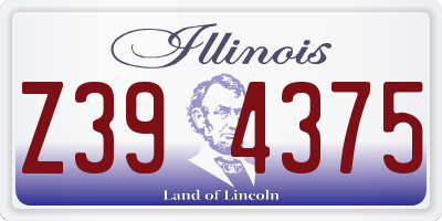 IL license plate Z394375