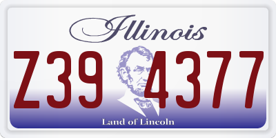 IL license plate Z394377