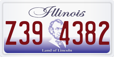 IL license plate Z394382
