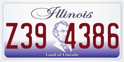 IL license plate Z394386