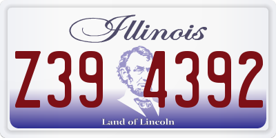 IL license plate Z394392