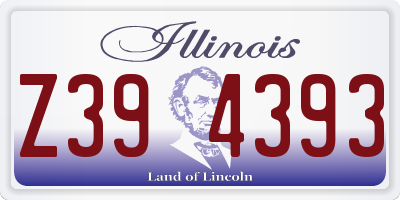 IL license plate Z394393
