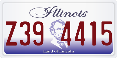 IL license plate Z394415