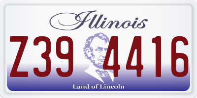 IL license plate Z394416