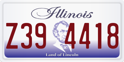 IL license plate Z394418
