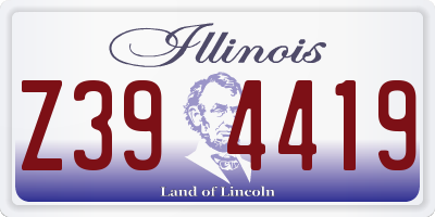 IL license plate Z394419