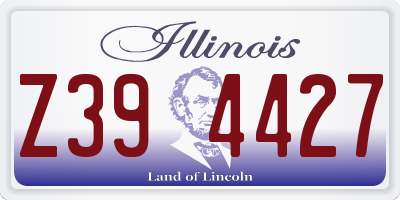 IL license plate Z394427