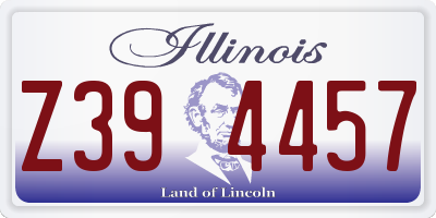 IL license plate Z394457