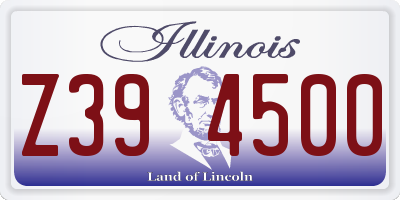 IL license plate Z394500