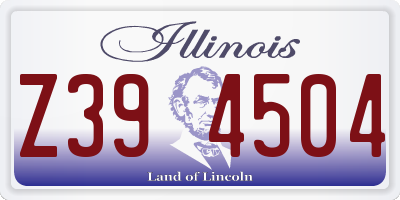 IL license plate Z394504