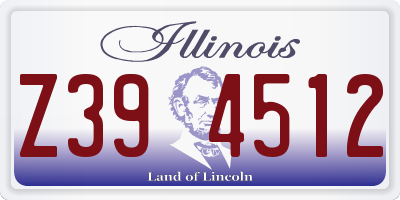 IL license plate Z394512