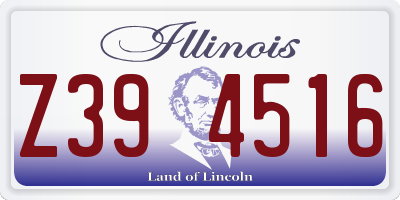 IL license plate Z394516