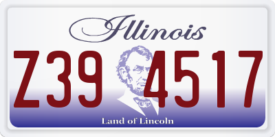 IL license plate Z394517