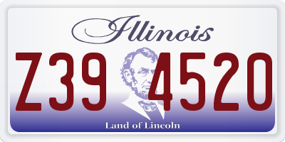 IL license plate Z394520