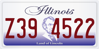 IL license plate Z394522