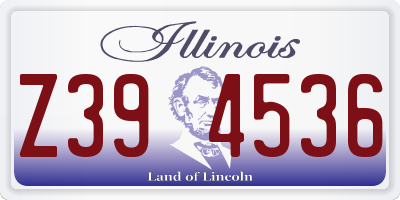 IL license plate Z394536