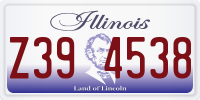 IL license plate Z394538