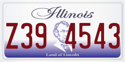 IL license plate Z394543