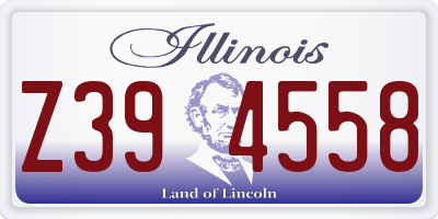 IL license plate Z394558