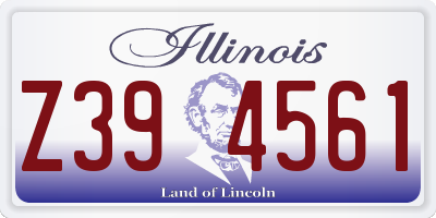 IL license plate Z394561