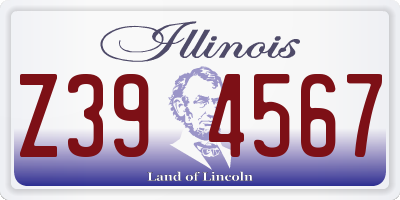 IL license plate Z394567