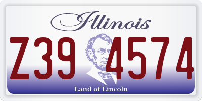 IL license plate Z394574