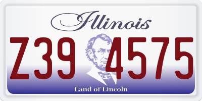 IL license plate Z394575