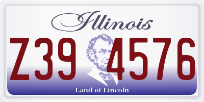 IL license plate Z394576
