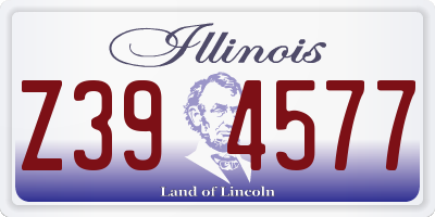 IL license plate Z394577