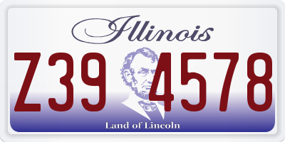 IL license plate Z394578