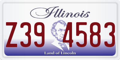 IL license plate Z394583