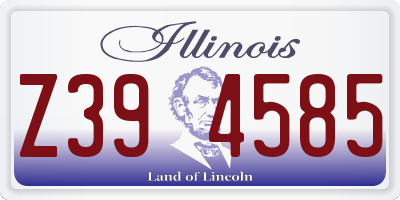 IL license plate Z394585