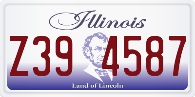 IL license plate Z394587