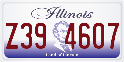 IL license plate Z394607