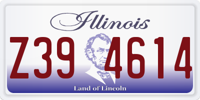 IL license plate Z394614