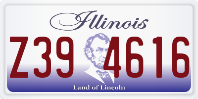 IL license plate Z394616