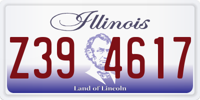IL license plate Z394617
