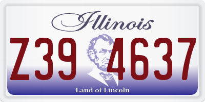 IL license plate Z394637