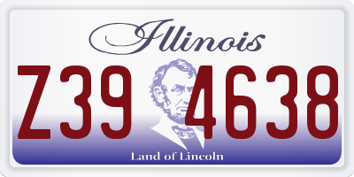 IL license plate Z394638